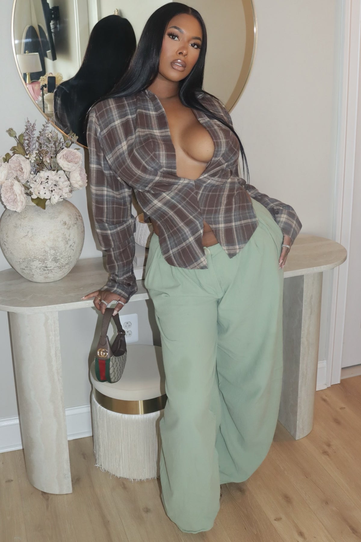 Plaid Intentions Top